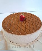 کیک نسکافه‌ای با فیلینگ خامه و نسکافه