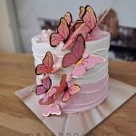کیک تولد پروانه ای دو رنگ